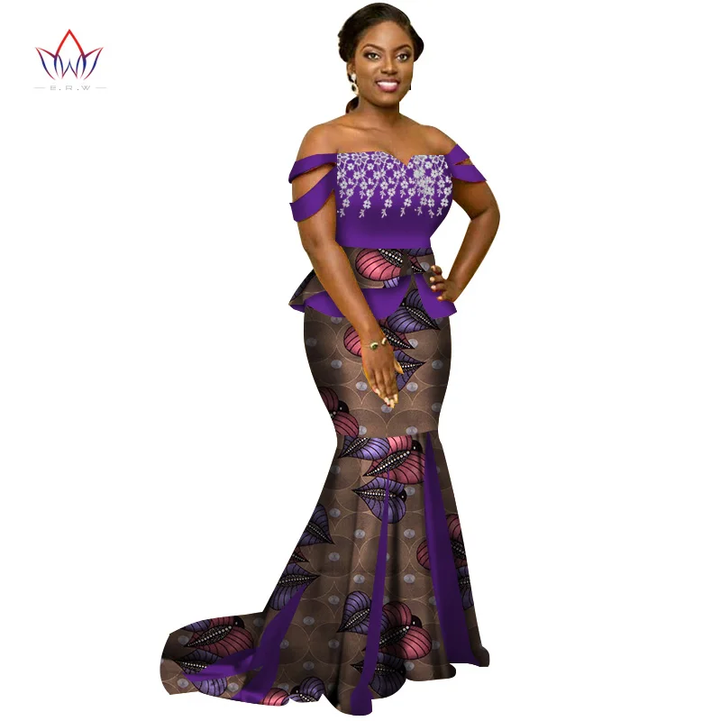 Летние Африка Стиль комплект из двух предметов с юбкой Дамский элегантный