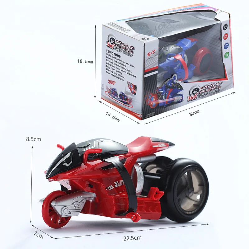 

RC motorcycle 2.4Ghz 360° Rotating Drift Remote Control Motorcycle Cool Light Children's Electric Toy