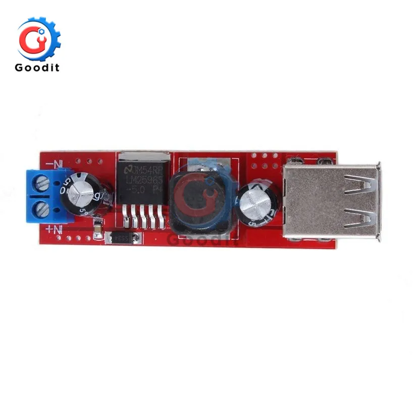DC 6 V-40 V до 5V 3A двойной USB зарядка Step понижающий модуль преобразователя для Автомобильное зарядное устройство LM2596 двойной USB