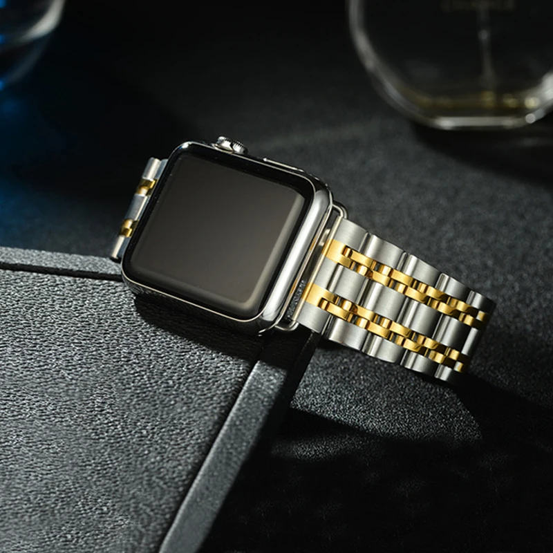 Ремешок из нержавеющей стали для Apple Watch Band 44 мм 40 мм 42 мм 38 мм браслет ремешок для iwatch Series 5 4 3 2 1 Аксессуары