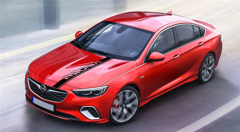 Автомобильный Стайлинг спортивный капот в полоску авто капот Декор стикер Корпус Крышка двигателя виниловые наклейки для Opel Insignia OPC