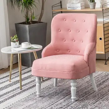 

American single sofa Nordic mini sofa fabric sofa chair clothing store balcony bedroom small sofa