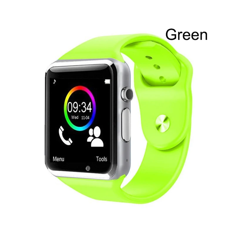 Новые умные часы Bluetooth GSM Sim SD карта телефон часы Удаленная камера для Android/iOS IPhone Мужчины Женщины Дети - Цвет: Зеленый