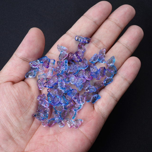 Butterfly Shape Crystal Beads Faceted Loose Spacer Bead for Jewelry Making DIY Bracelet Handmade Crafts Accessories