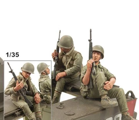 1 35 Scale Unpainted Resin Figure Acav Crew In Vietnam War 2 Figures Gk Figure Model Building Kits Aliexpress