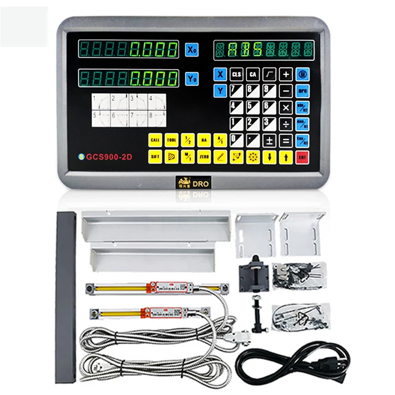 Fivetecnc YHSINO LCD 3 Achsen Digitalanzeige DRO Kit Und 3 Stück KA 500 KA300 Drehmaschine Linearskala Encor Schleifer Fräsen