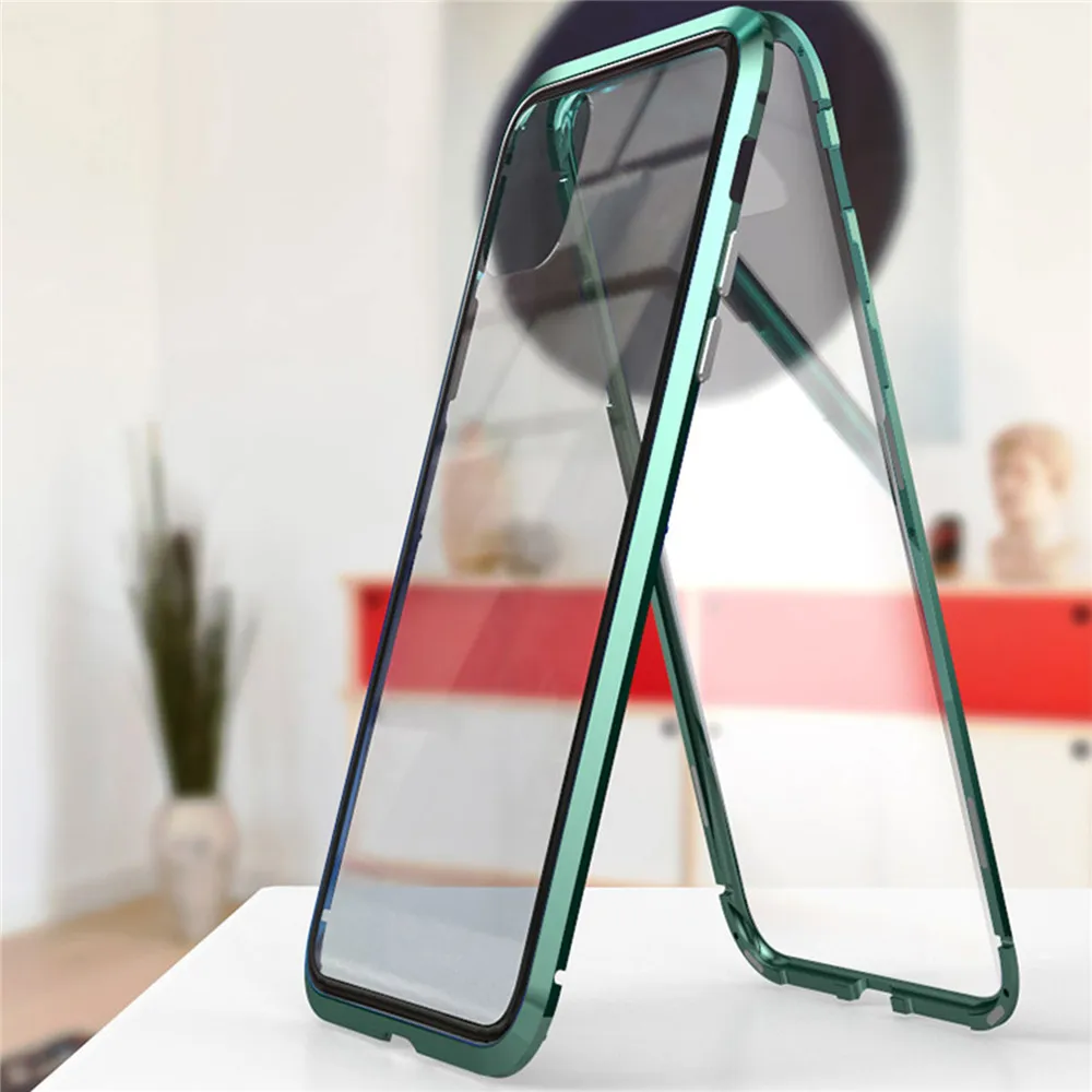 Для iphone 11 двухстороннее прозрачное закалённое стекло Магнето корпус телефона защитный чехол для iphone 11 Pro для iphone 11 Pro Max