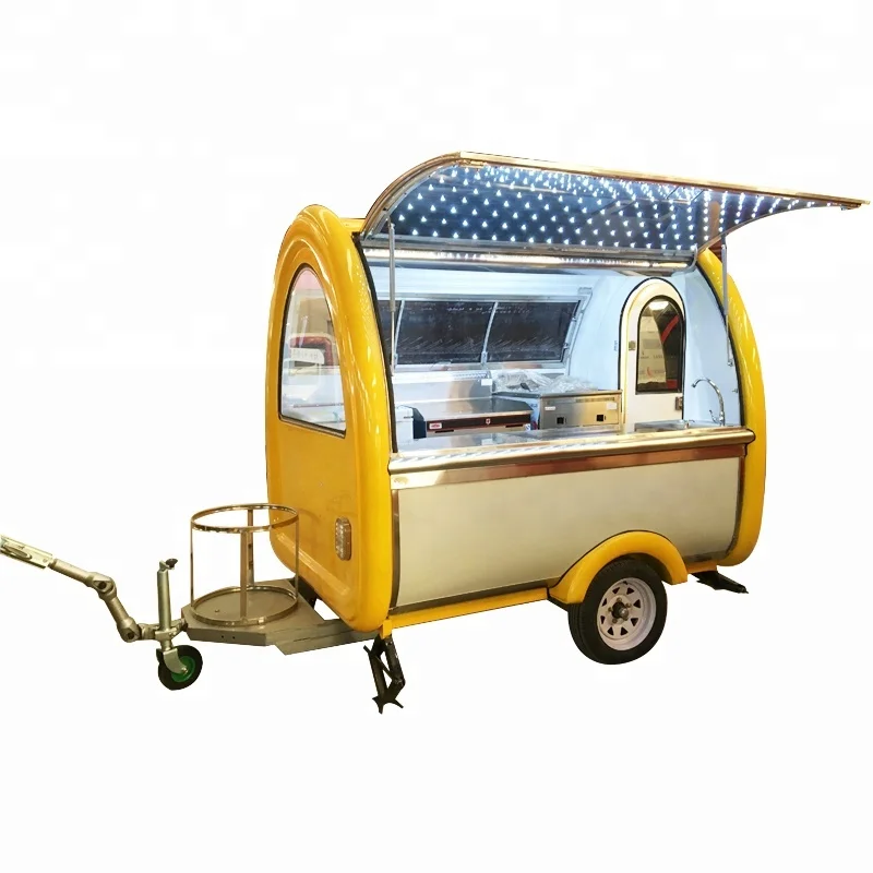 2.2m Mobile Kitchen Churros Caravan Coffee Cart Food Cart Bbq Food Truck Food Concession Trailer