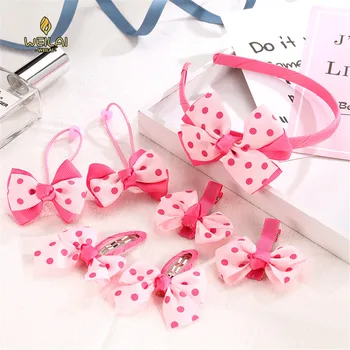 

Korean Hair Clips Princess Children's Hair Accessories Set Cute Girls Head Accessories Rubber Band Bow Headband
