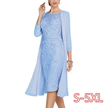 

Spring Summer Dress Women 2020 Casual Plus Size Slim Office Bodycon Dresses Sexy Elegant Hollow Out Lace Party Dress Cloak Set