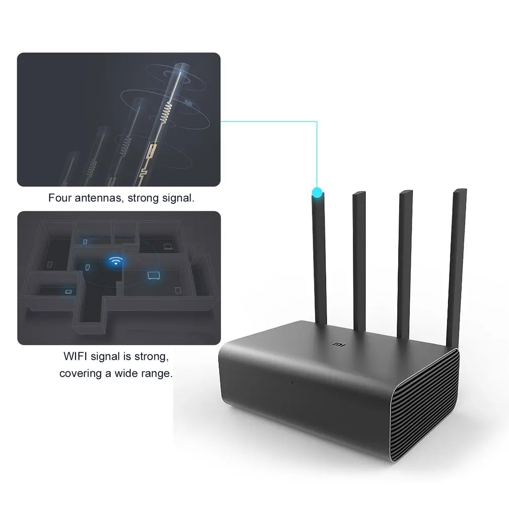  Original Xiaomi Mi WiFi Wireless Router Pro Repeater 1733Mbps Dual ROM 256 2.4G&5G Flash with 4 Ant