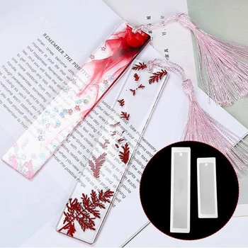 

Rectangular Silicone Bookmark Molds Diy Bookmark Mould Making Crystal Epoxy Uv Resin Mould Jewelry Diy Craft Transparent Molds