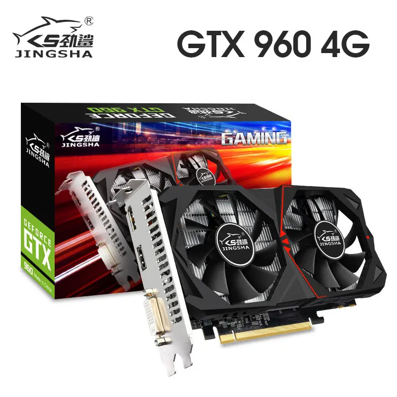JINGSHA RX580 8GB Video Card New Product GTX960 4GB 128Bit GDDR5 Graphics Cards For NVIDIA VGA Geforce HDMI-compatible Dvi Game