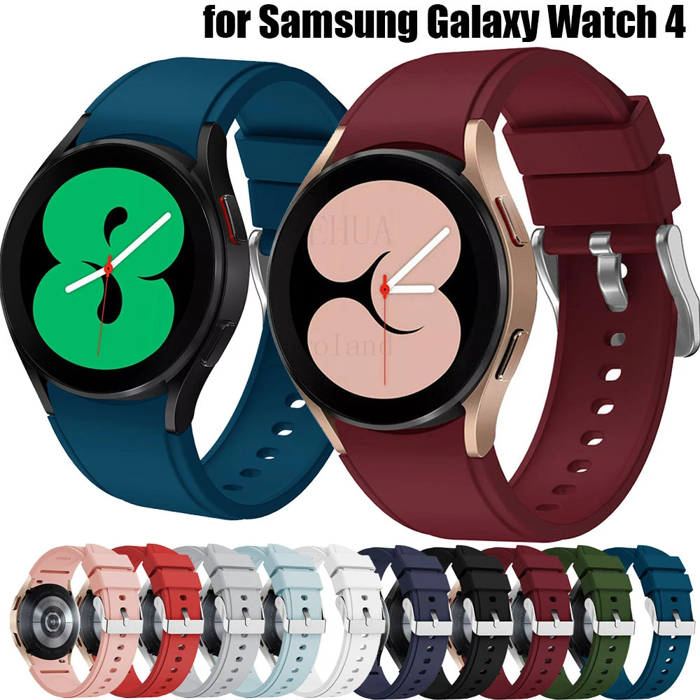 Strap For Samsung Galaxy Watch 4 44mm 40mm Galaxy 4 Classic 46mm 42mm  Original Smart Wristband Bracelet 20mm Watchband Silicone - Watchbands -  AliExpress