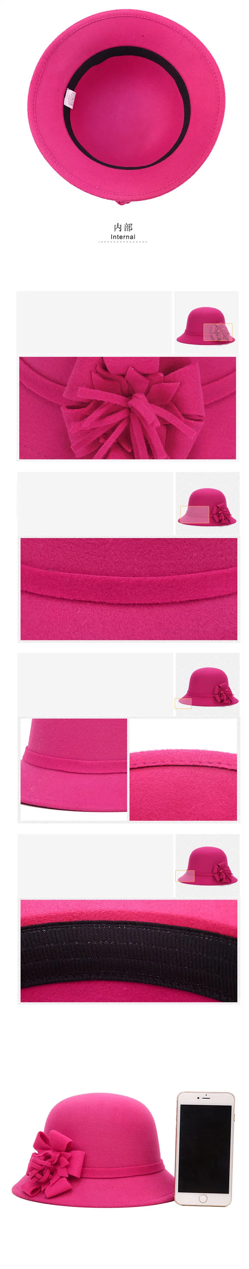 SHALUOTAOTAO тренд осень зима женские Fedoras модные цветочные украшения Sombreros элегантные винтажные женские бренды Панама шляпа новинка