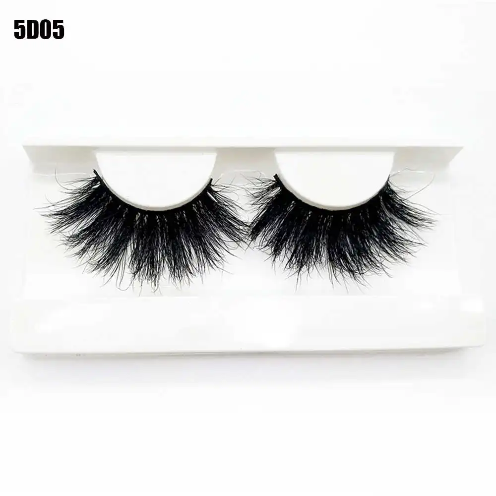 Mink Eyelashes Criss-Cross Natural Fake lashes Length 25mm Makeup 3D Mink Lashes Extension Eyelash Beauty - Color: 5