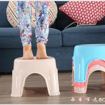 

Plastic Stool Thicker Children's Small Stool Adult Tea Table Low Stool Household Shoe Stool Bathroom Plastic Chair