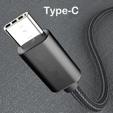Быстрая зарядка данных chaeger для мобильного телефона type C кабель 1 м 2 м многоцветной нейлоновый кабель с usb-кабелем type C