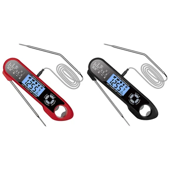 

Digital Meat Thermometer for Grilling Instant Read Food Thermometer Probe Calibration Backlit Sn Bottle Opener