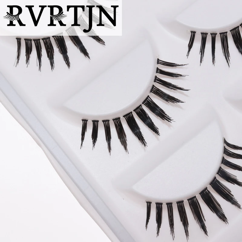 

5 pairs of 3D handmade false eyelashes soft fluffy delicate false eyelashes magnifying binocular makeup tool