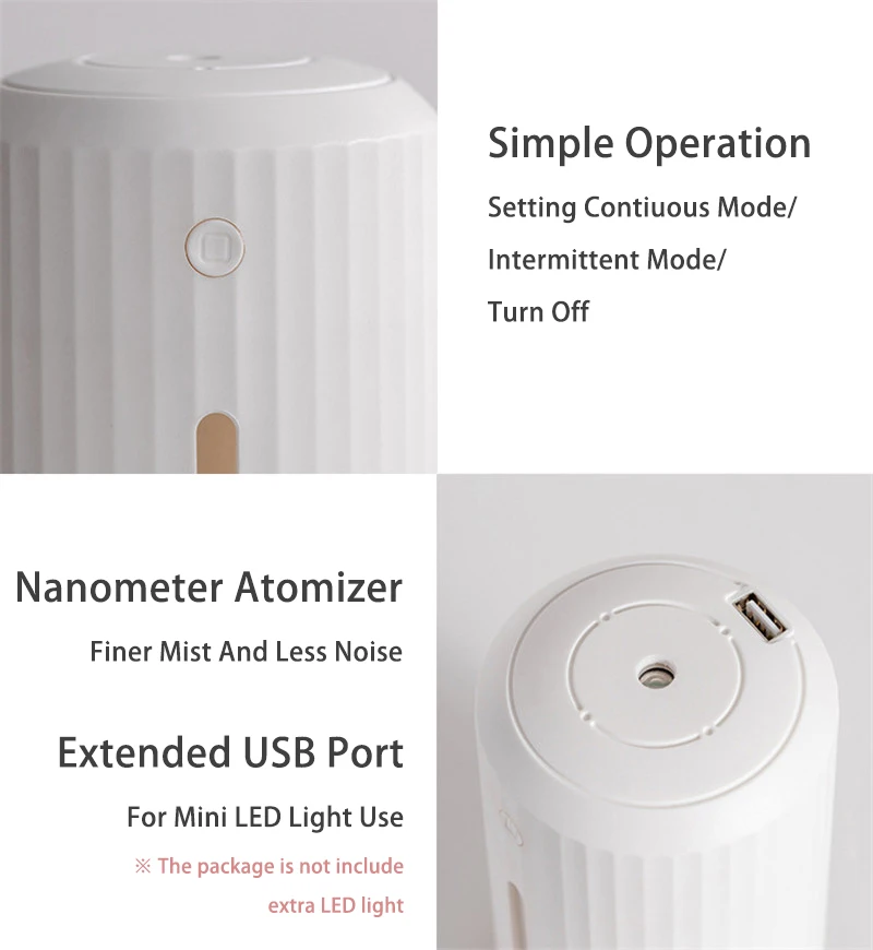Umidificador de ar Difusor do Óleo Essencial para o Escritório em Casa Eloole Ultra Sônico Aromaterapia Aroma Fabricante Névoa Led Night Light Usb 10 High Quality Eletrodomésticos
