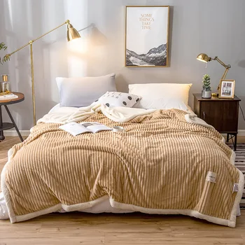 

2020 New Fleece throw Blankets Adult Thick Warm winter Blanket twin queen Solid Color flannel Blankets for Home Sofa Bed Blanket