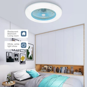 

New LED Ceiling Light With Fan Adjustable Wind Speed with Remote Control Without Battery Modern LED Lamp for Bedroom Living Room