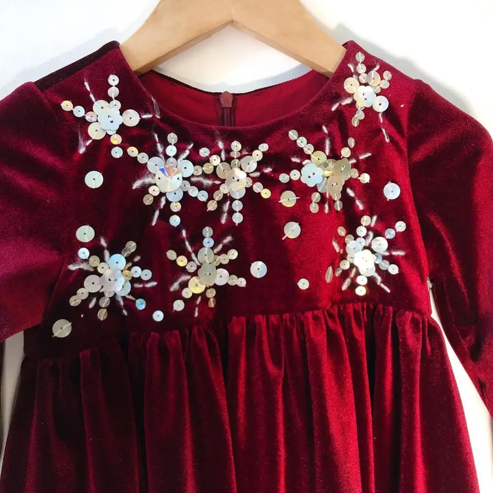 Детское платье с вышивкой; однотонное красное праздничное платье принцессы; бутик детской одежды