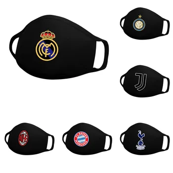 

Football Dustproof Face Mask Adult Protective Face Mask Sports Football Printing Dustproof Washable Anti-fog Face Cover