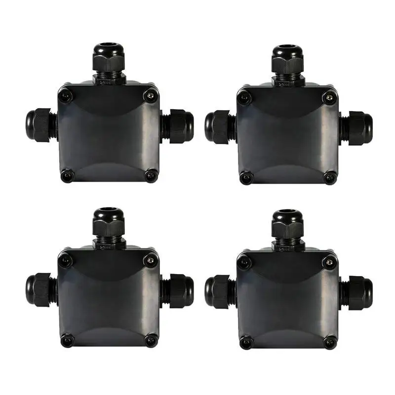 

Junction Box IP68 Waterproof 3 Way Cable Connectors Outdoor/External Electrical Junction Box 5.5mm-10.2mm Pack of 4