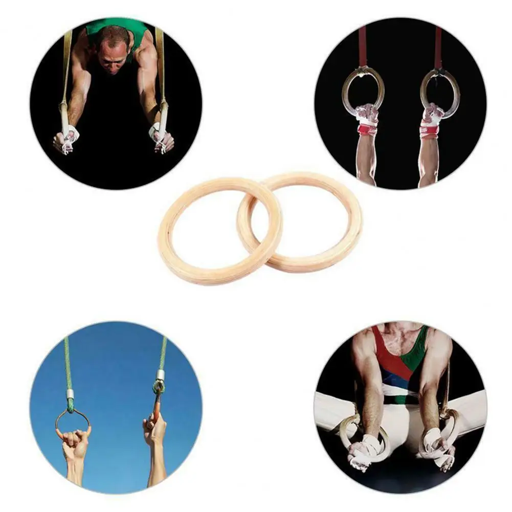 Universal Fitness Ring Safe Gymnastic Ring Smooth Practical Gymnastic Rings Wood gymnastic rings