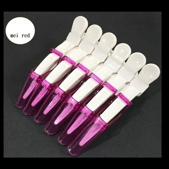 

6Pcs/Set Crocodile Crystal Color Hair Clip Professional Hairdresser Clipers Hairpin Styling Accessories Tool Women