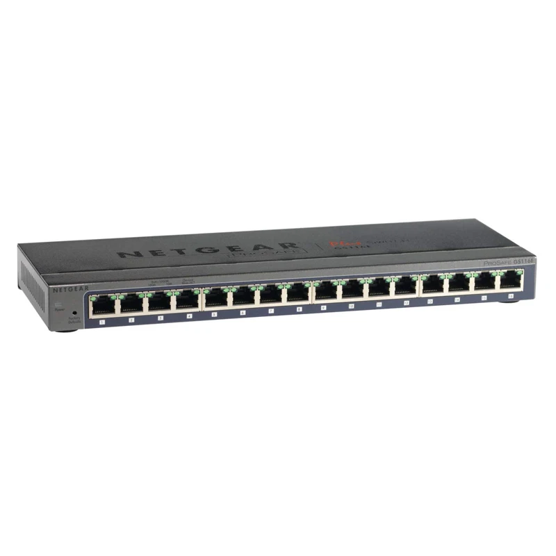 Интеллектуальный управляемый коммутатор NETGEAR GS116E с 16 портами Gigabit Ethernet для