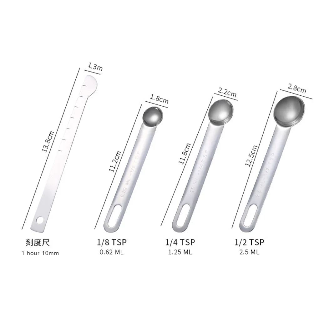 7 шт. мерные ложки линейка нержавеющая сталь пряность для чая кухня выпечки приправа измерения чайная ложка