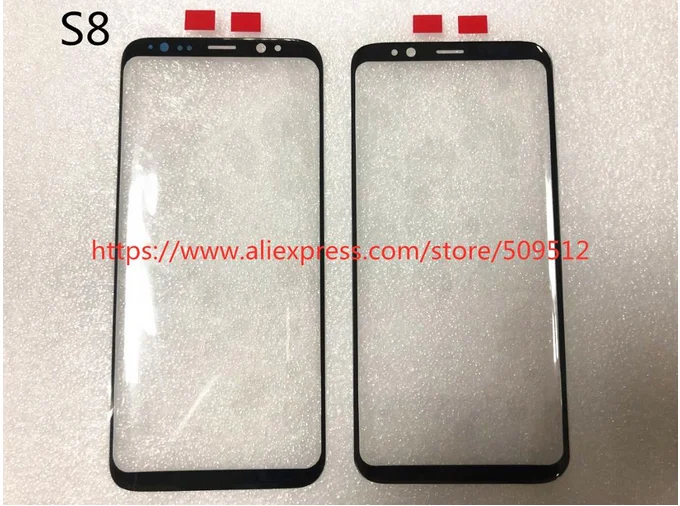 10 шт./лот переднее внешнее стекло для samsung Galaxy S8 Plus S9 Plus S10 plus S10 S10e Note 9 8 Замена переднего стекла+ наклейка - Цвет: For S8