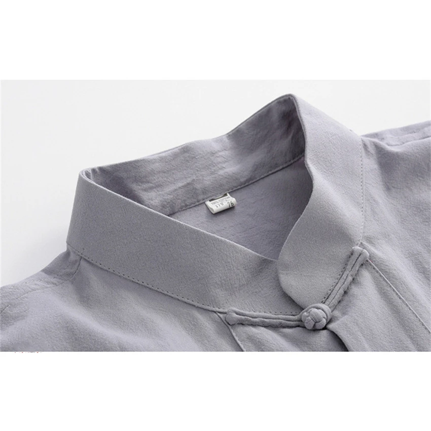 Chinese Traditional Clothing Set Man Summer Linen Buckle Kung Fu Shirt Oriental Retro Top Pants Tai Chi Breathable Uniforms