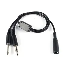 Replacement Helicopter to General Aviation Headset Adapter Cable David Clark AVCOMM U 174