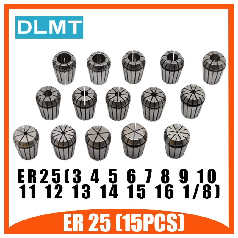

ER25 15PCs clamp set 3mm to 16 mm Range for milling CNC engraving machine tool motor axis