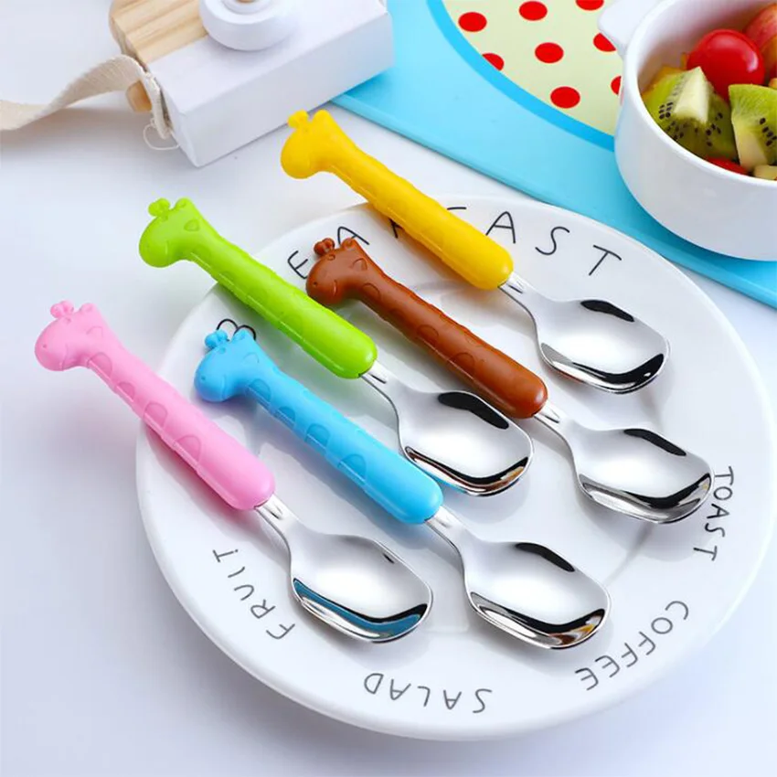 Набор посуды для детей милый набор столовых приборов с ложкой и вилкой в виде
