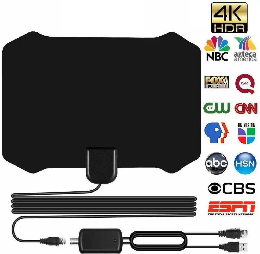 Kuulee Indoor TV Antenna Amplified Digital HDTV 200 Miles Range 4K 1080p