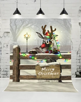 

VinylBDS Christmas Froen Snow Photo Background Winter Photo Backdrops Photo for Children Backdrops Studio