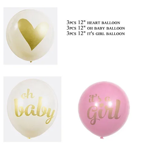 10 шт. 12 дюймов синий/розовый "It Is a Boy/It Is a Girl" латексный шар детский душ День Рождения Вечеринка детская вечеринка Декор поставки - Color: girl mix set