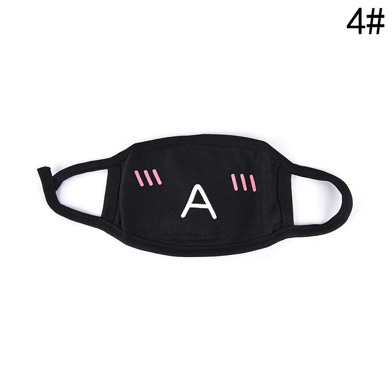 1PC Black Anti-Dust Cotton Masks Cute Bear Anime Cartoon Mouth Mask Kpop Teeth Mouth Muffle Face Mouth Masks Women Men - Цвет: 1pc as shown