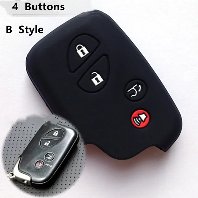 Car Key Cover Case For Lexus 3/4 Buttons CT200H GX400 GX460 IS250 IS300C RX270 ES240 ES350 LS460 GS300 450h 460h RX LX GX ES250 B-Black