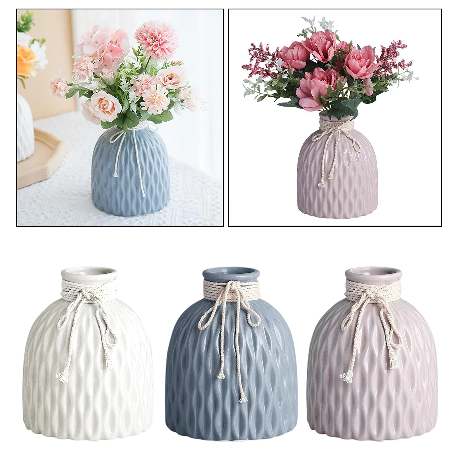 Nordic Style Ceramic Flower Vase Art Decor Holiday Decoration Home Wedding New