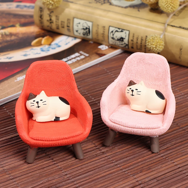 Accesorios para casa de muñecas para niños, 1 juego de simulación de sofá pequeño, taburete, silla, modelo de muebles, juguetes para decoración de casa de muñecas