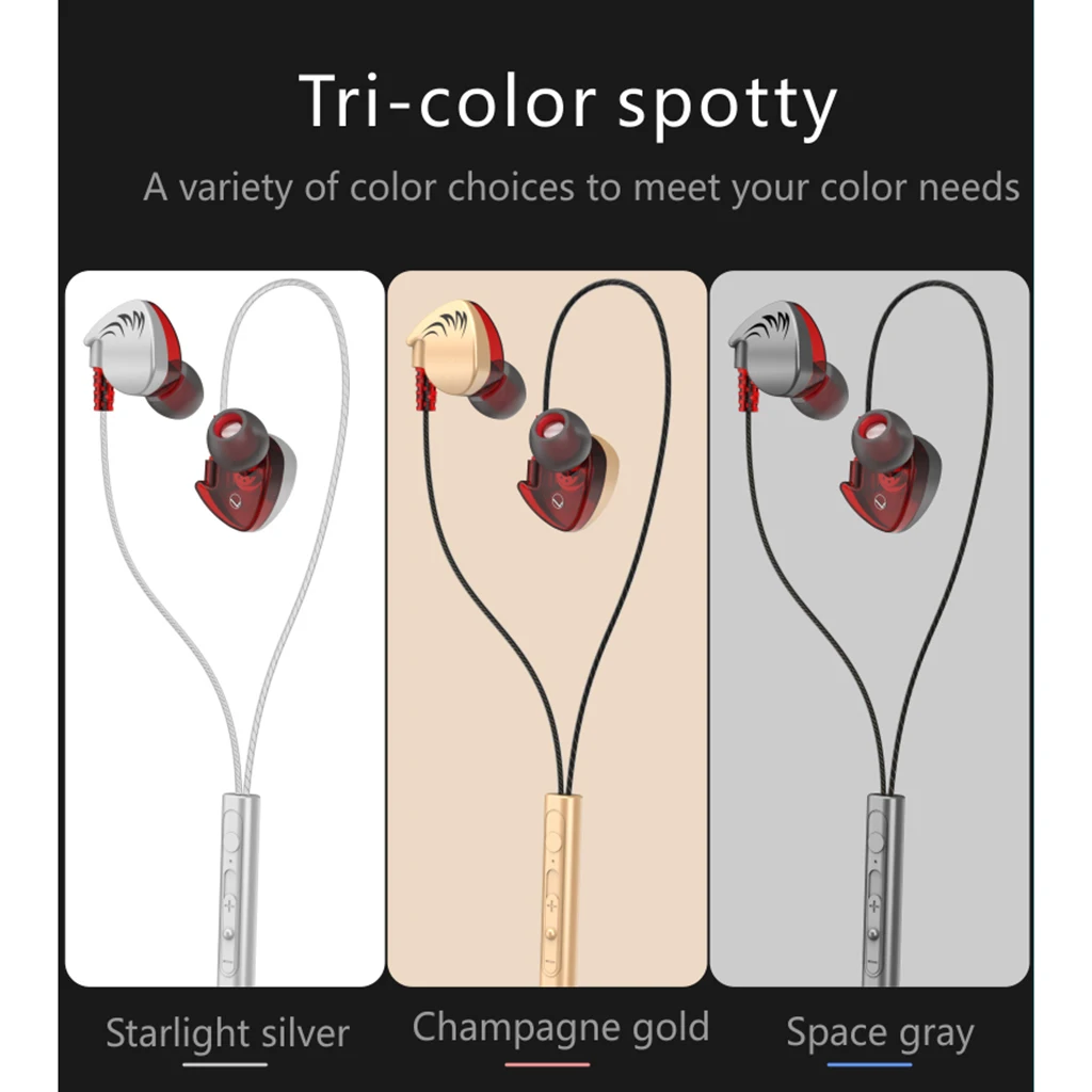 Earbud Headphones with Microphone HiFi Extra Bass In Ear Earphones for Cell Phones PC Computer Sports Running Music Headset