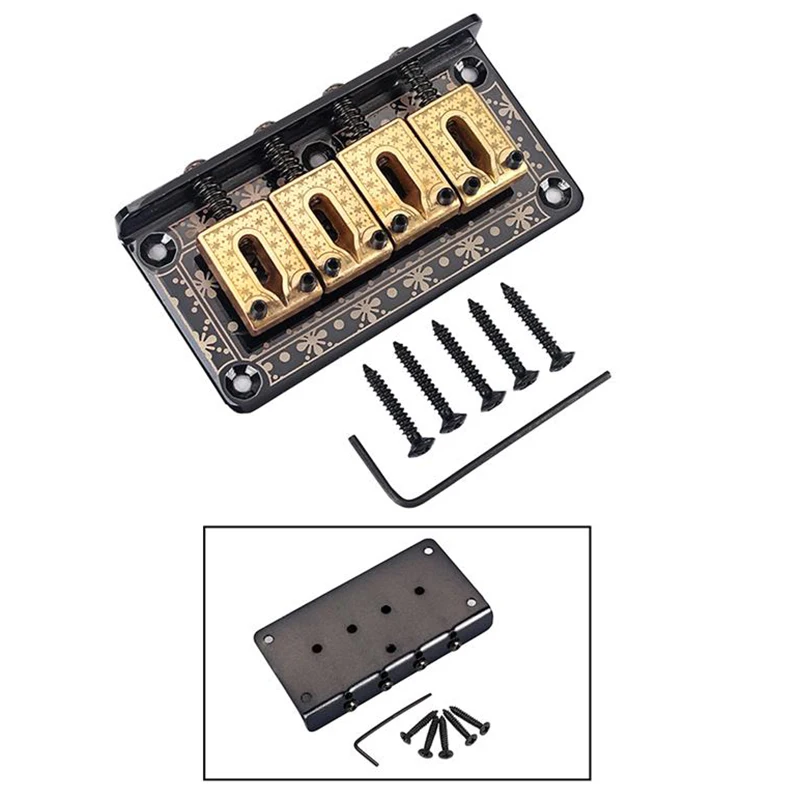 4 струнный мост с жестким хвостом, фиксированный винтами и гаечным ключом, набор хвостовых мостов для 4 струн, коробка для сигар, гитарные басы, детали укулеле