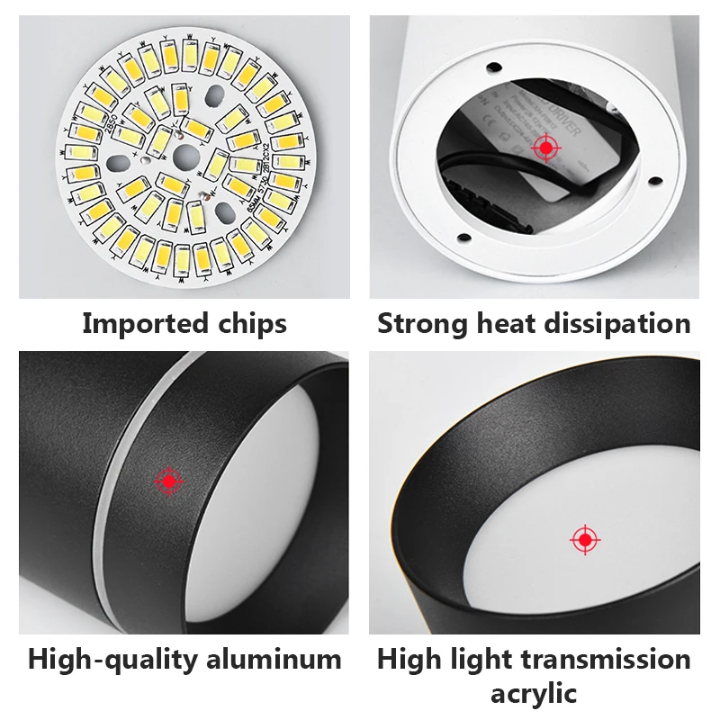 Surface Mounted Ceiling Downlight Lamp Spotlight 5/10/15w Cob Led Spot Lights Ceiling Fixtures Lighting For Bedroom Kitchen Home led downlight,recessed ceiling spotlight,ceiling lamps