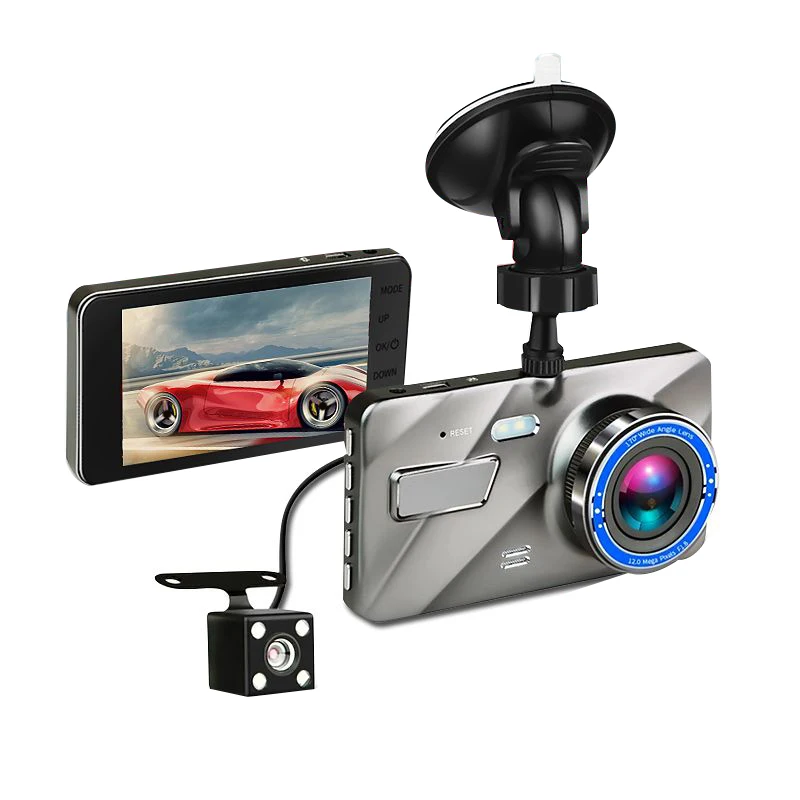 Новый-4-дюймовый автомобильный видеорегистратор Видео 170 градусов HD 1080P двойная